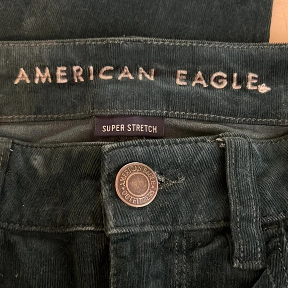 American Eagle Outfitters Hi-Rise Corduroy Jegging in Teal - Size 0 - Picture 5 of 9